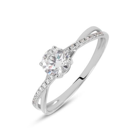 Anello Solitario Claire Oro Bianco Cubic Zirconia - Anelli con Pietre Donna | Stroili