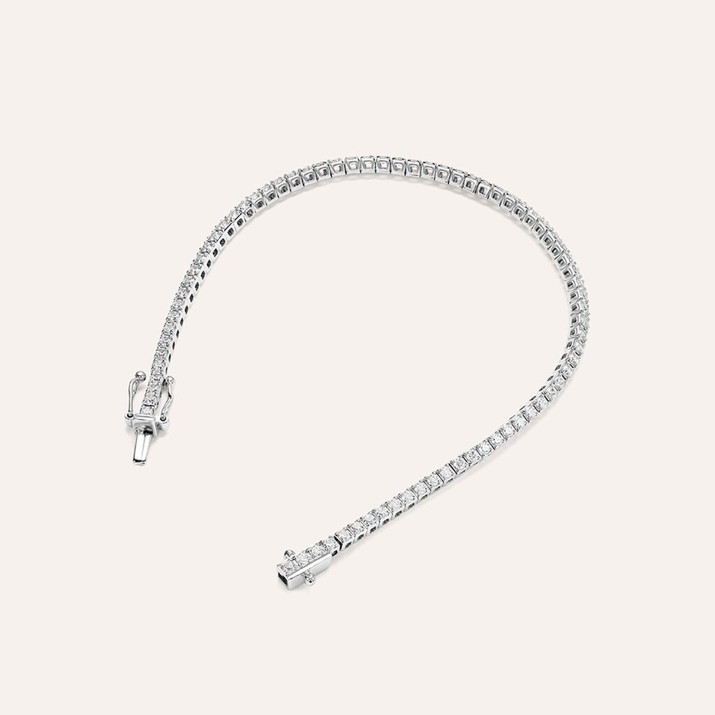 Bracciale Tennis Claire Oro Bianco Cubic Zirconia