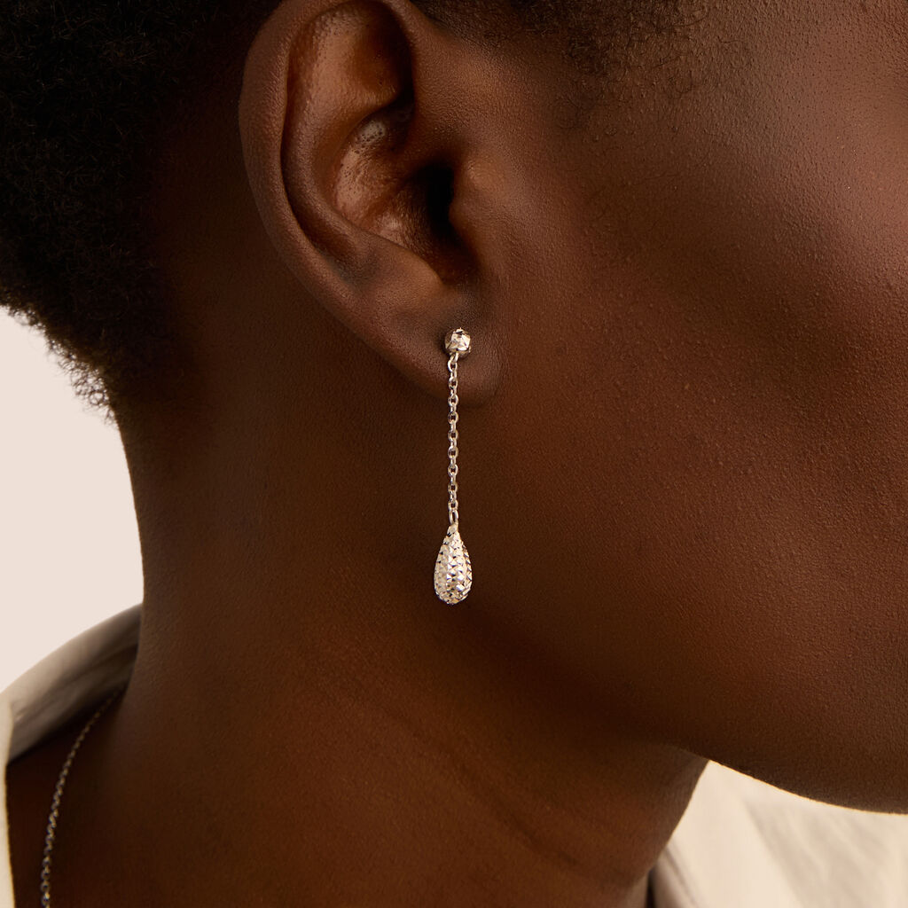 Orecchini Pendenti Isabelle Oro Bianco