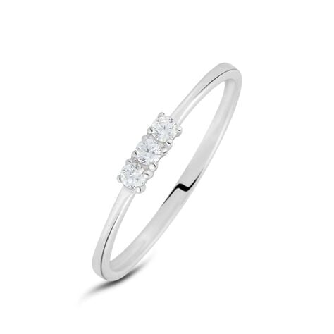 Anello Trilogy Claire Oro Bianco Cubic Zirconia - Anelli con Pietre Donna | Stroili