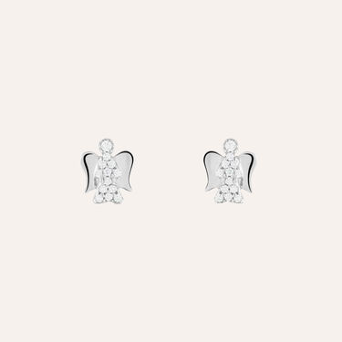 Orecchini Lobo Claire Oro Bianco Cubic Zirconia