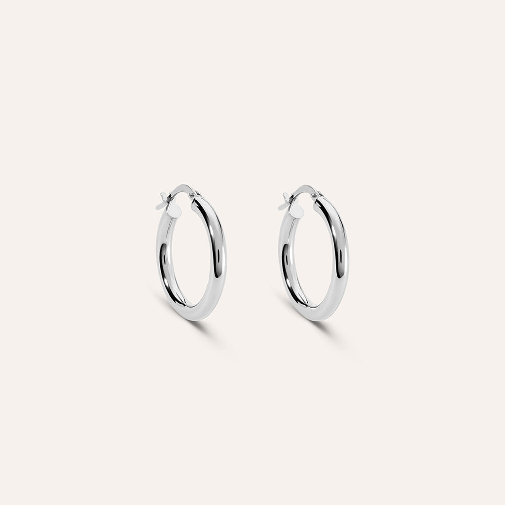 Orecchini A Cerchio Toujours Oro Bianco