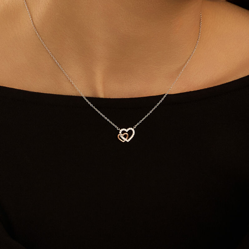 Collana Silver Moments Argento Bicolore Bianco / Rosa Cubic Zirconia - Collane Donna | Stroili