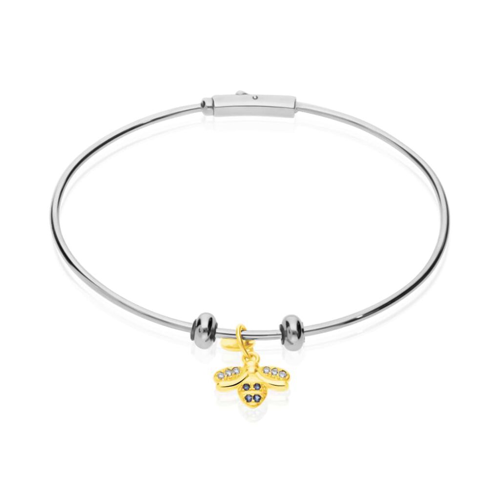 Pendente Love Beats Argento Dorato Cubic Zirconia