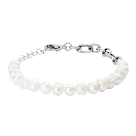 Bracciale Catena Man Code Acciaio Perla D'Acqua Dolce - Bracciali Unisex | Stroili