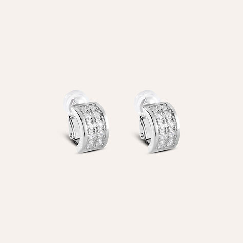 Orecchini Lobo Silver Shine Argento Rodiato Cubic Zirconia - Orecchini a Lobo Donna | Stroili