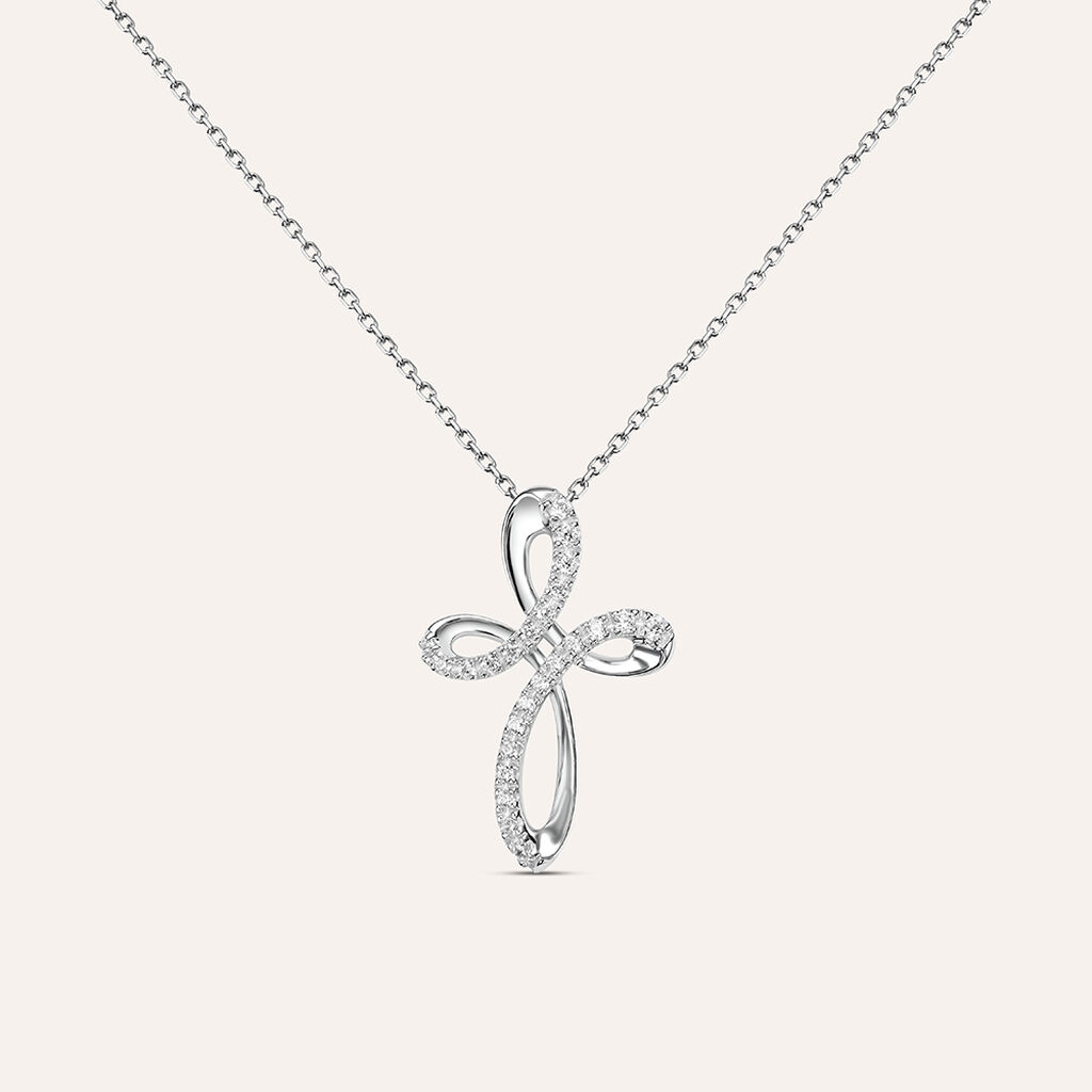 Collana Claire Oro Bianco Cubic Zirconia