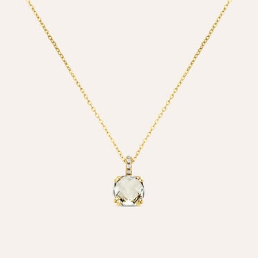 Collana Punto Luce Am&eacute;lie Oro Giallo Ametista Cubic Zirconia