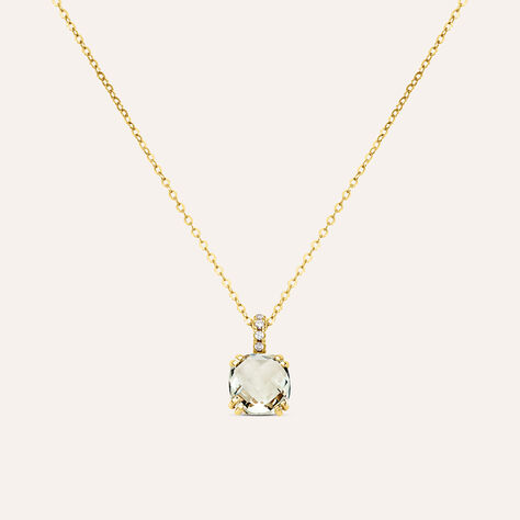 Collana Punto Luce Am&eacute;lie Oro Giallo Ametista Cubic Zirconia - Collane Punto Luce Donna | Stroili