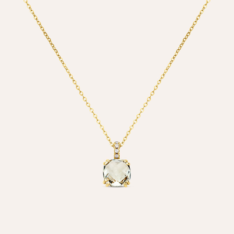 Collana Punto Luce Am&eacute;lie Oro Giallo Ametista Cubic Zirconia - Collane Punto Luce Donna | Stroili