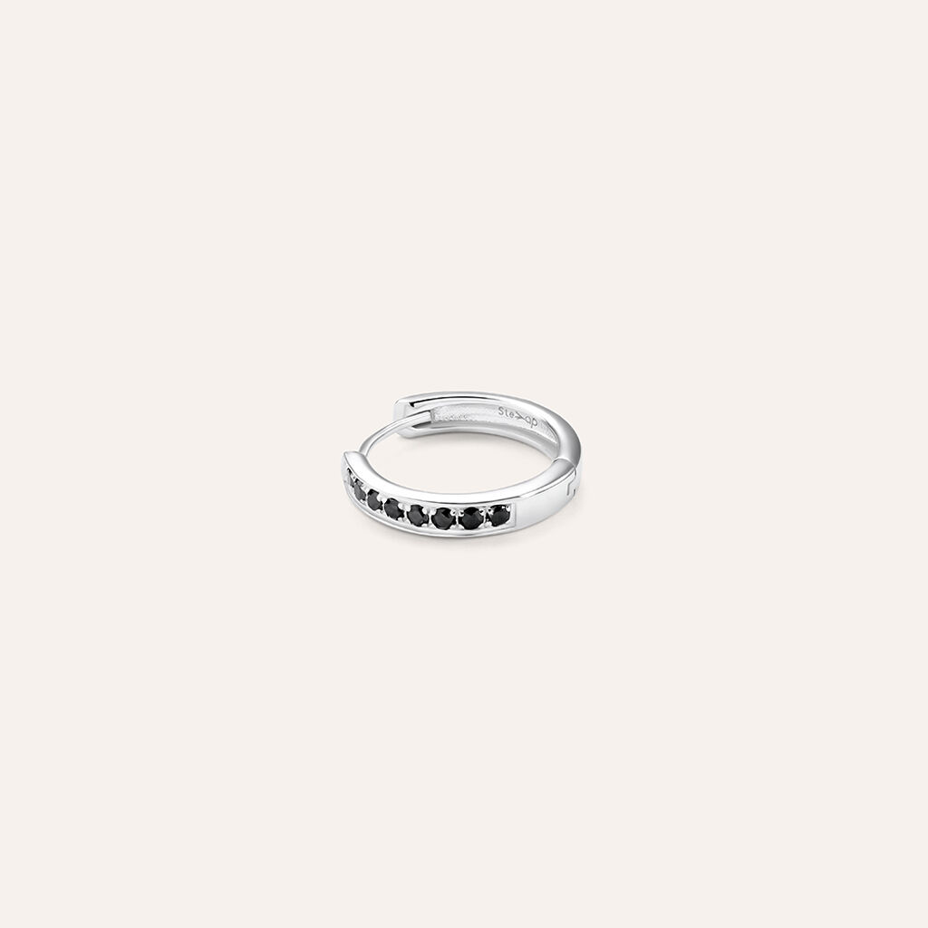 Mono Orecchino A Cerchio L'homme Diamant Oro Bianco Diamante - Mono Orecchino Uomo | Stroili