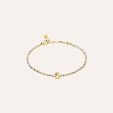 Bracciale Tennis Aura Acciaio Dorato Cubic Zirconia