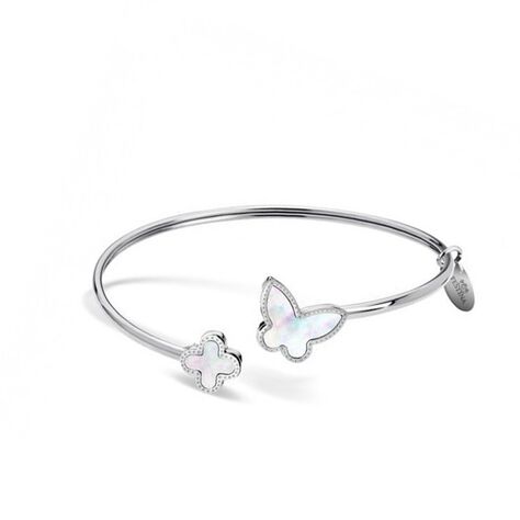 Bracciale omaggio lady in acciaio con farfalla e croce madreperla - Bracciali Donna | Stroili