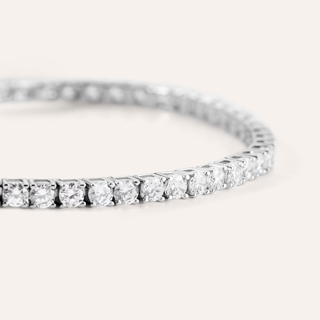 Bracciale Tennis Silver Elegance Argento Rodiato Cubic Zirconia