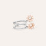 Orecchini A Cerchio Silver Moments Argento Bicolore Bianco / Rosa Cubic Zirconia