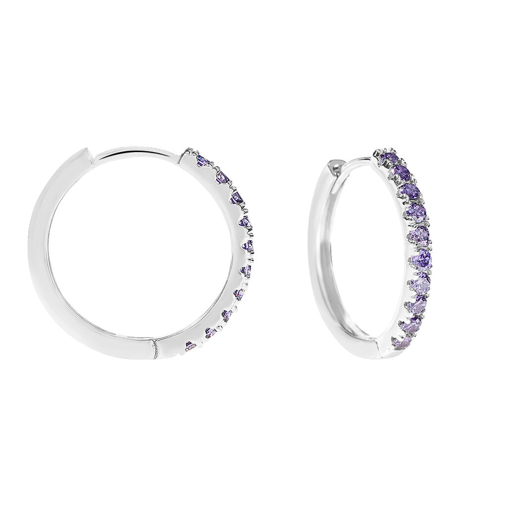 Orecchini A Cerchio Silver Rainbow Argento Rodiato Cubic Zirconia - Orecchini a Cerchio Donna | Stroili