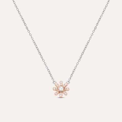 Collana Silver Moments Argento Bicolore Bianco / Rosa Cubic Zirconia - Collane Donna | Stroili