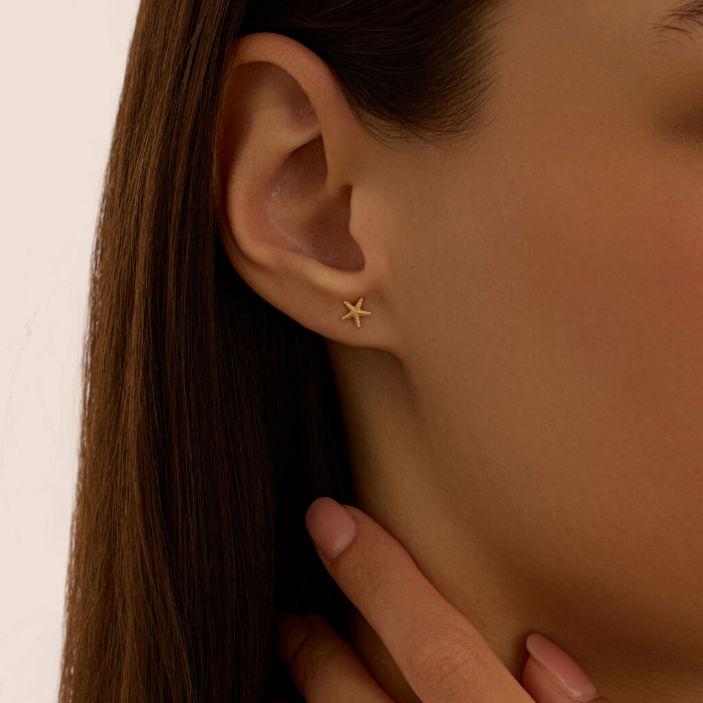 Orecchini Lobo Bon Ton Oro Giallo