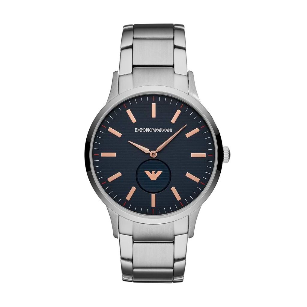 Orologio solo tempo Emporio Armani cinturino e cassa in acciaio - Orologi Uomo | Stroili