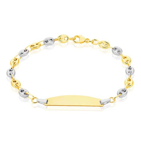 Bracciale Con Targhetta Holy Oro Bicolore - Bracciali con Incisione Bambino | Stroili