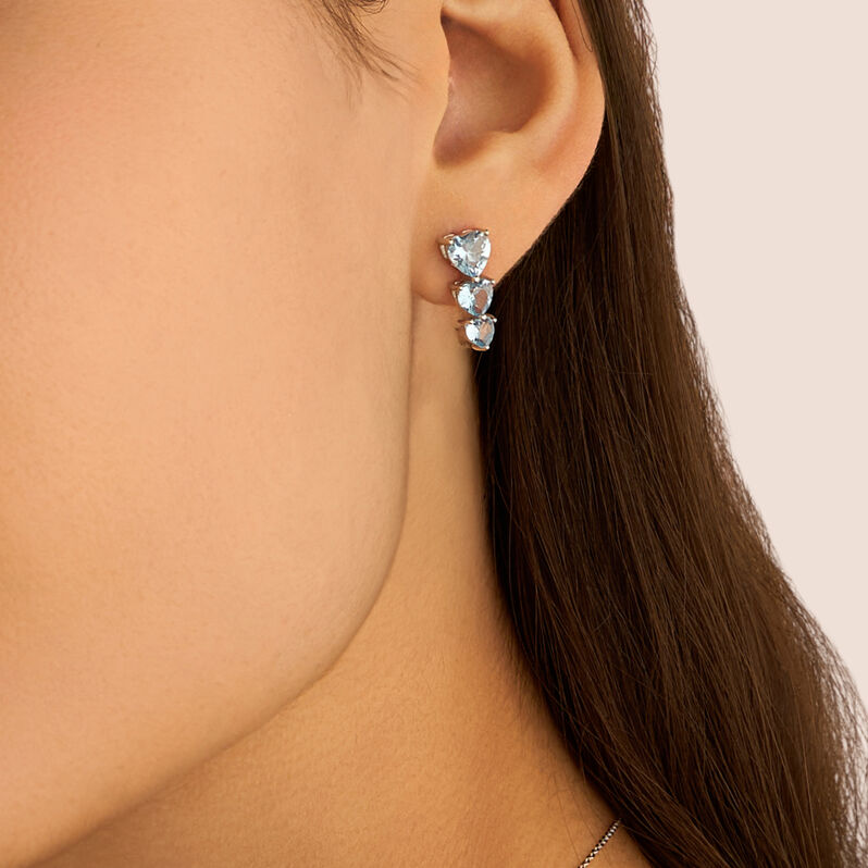 Orecchini Lobo Trilogy Silver Rainbow Argento Rodiato Cubic Zirconia - Orecchini a Lobo Donna | Stroili