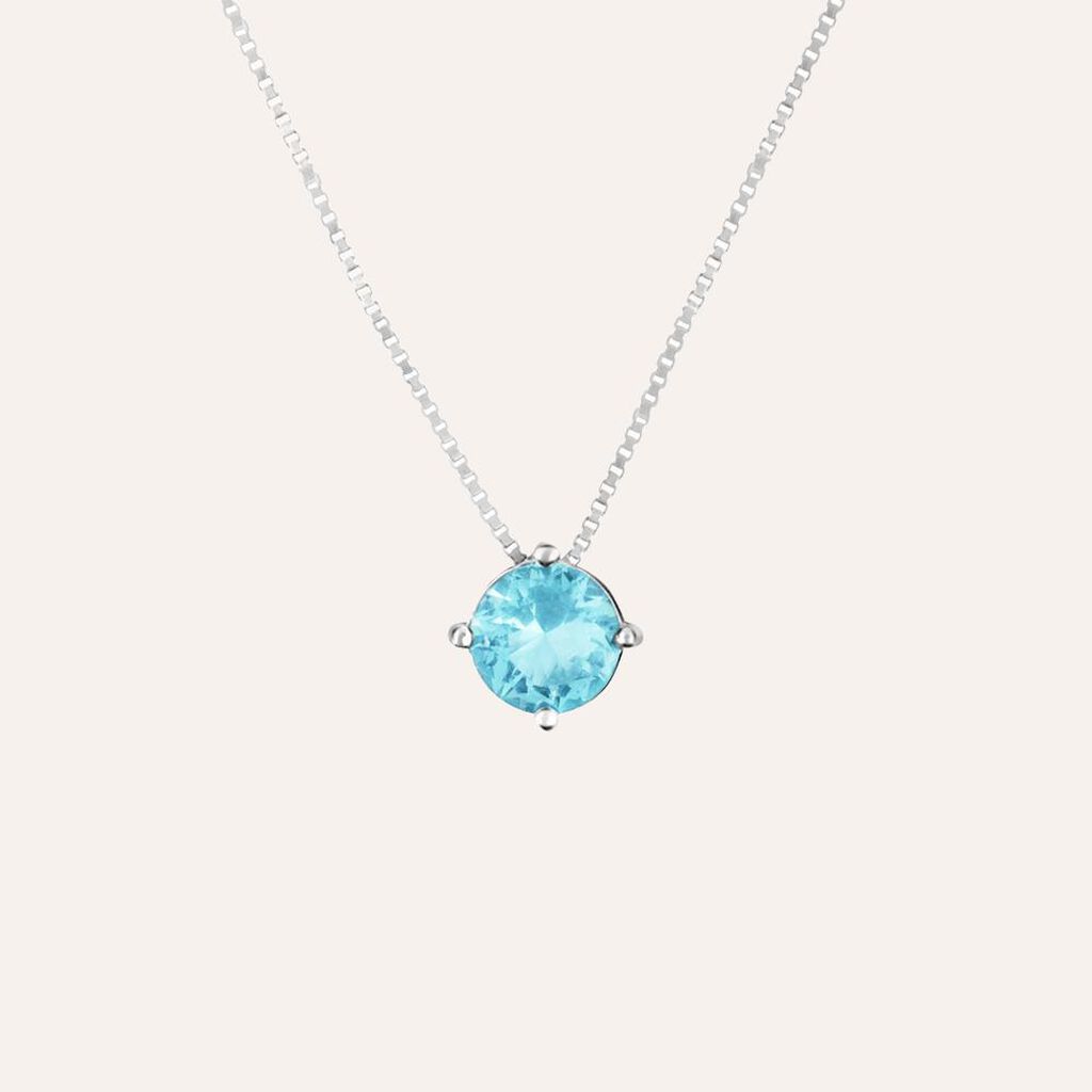 Collana Punto Luce Silver Rainbow Argento Rodiato Cubic Zirconia