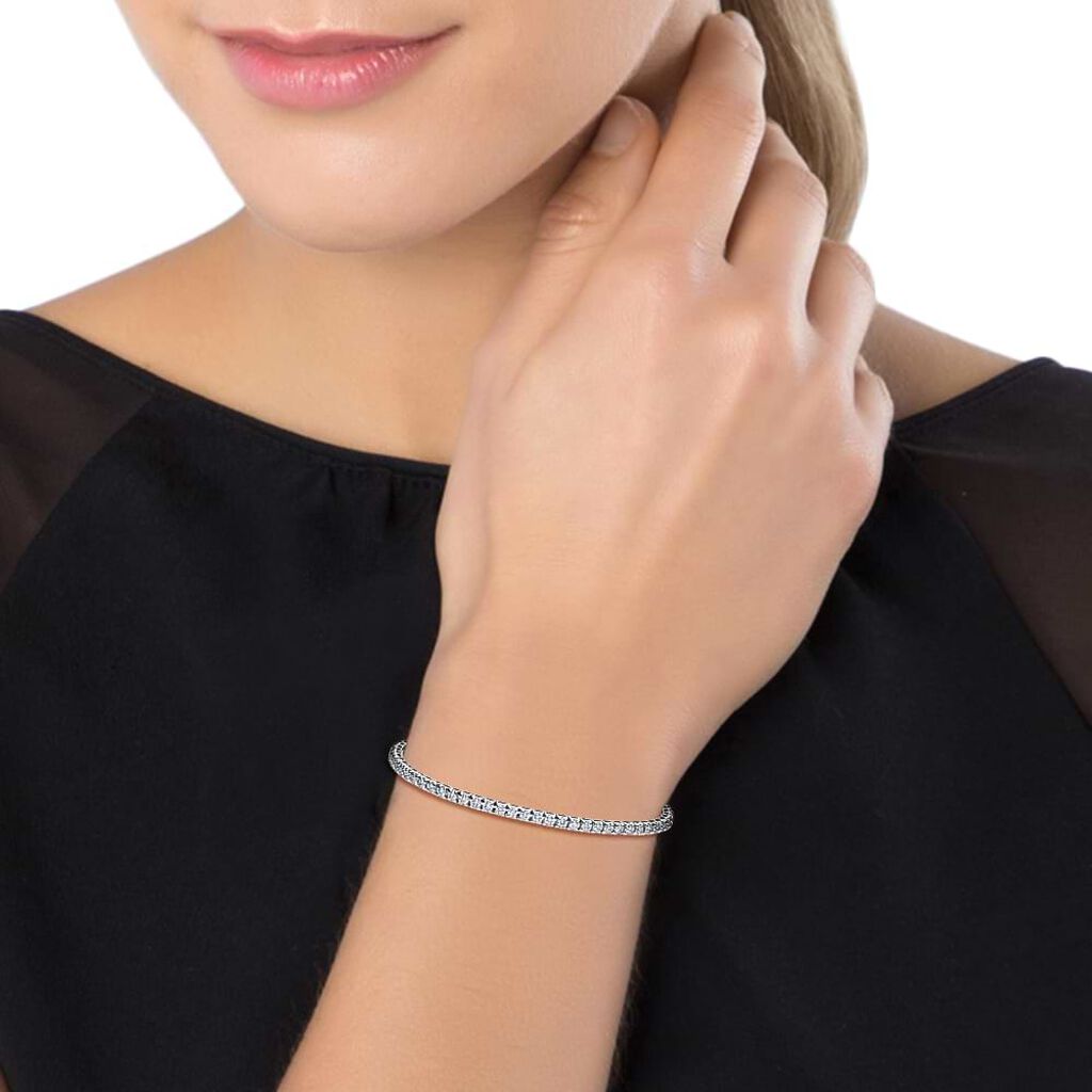Tennis in oro bianco e diamanti 2.50 ct - Bracciali Donna | Stroili