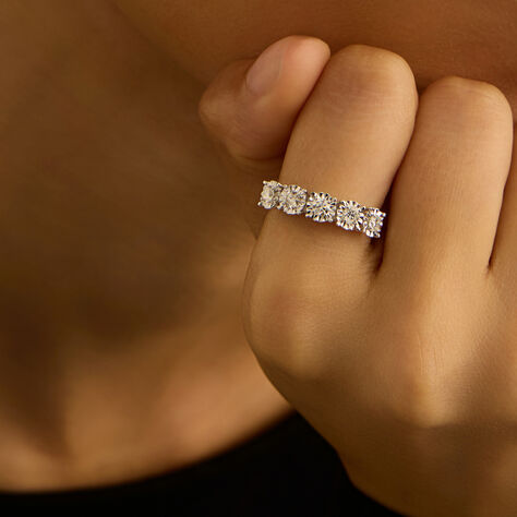 Anello Riviere Diamotion Oro Bianco Diamante - Anelli Riviere Donna | Stroili