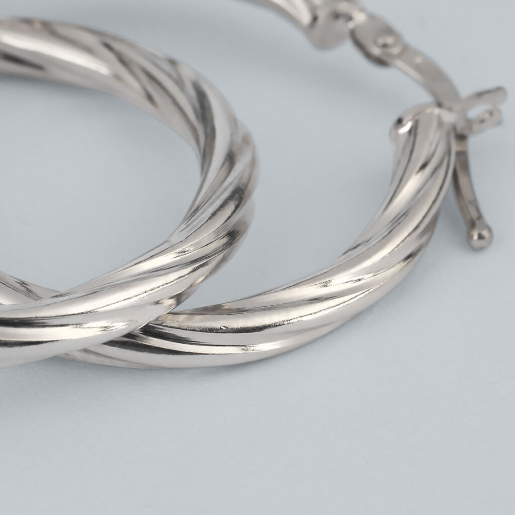 Orecchini A Cerchio Silver Collection Argento Rodiato - Orecchini a Cerchio Donna | Stroili