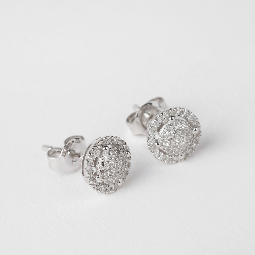 Orecchini Lobo Sophia Oro Bianco Diamante - Orecchini a Lobo Donna | Stroili