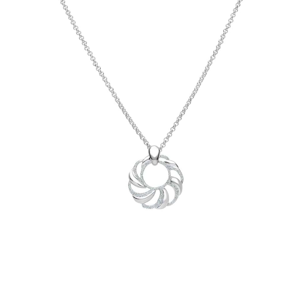 Collana in ottone rodiato con ciondolo forma tonda e glitter - Collane Donna | Stroili