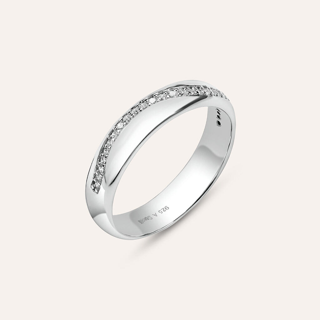 Anello Fedina Silver Collection Argento Rodiato Cubic Zirconia