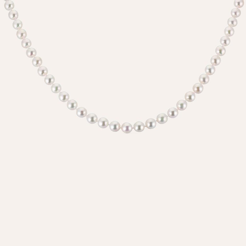 Collana Gabrielle Oro Bianco Perla Akoya