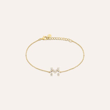 Bracciale Silver Glow Argento Dorato Cubic Zirconia