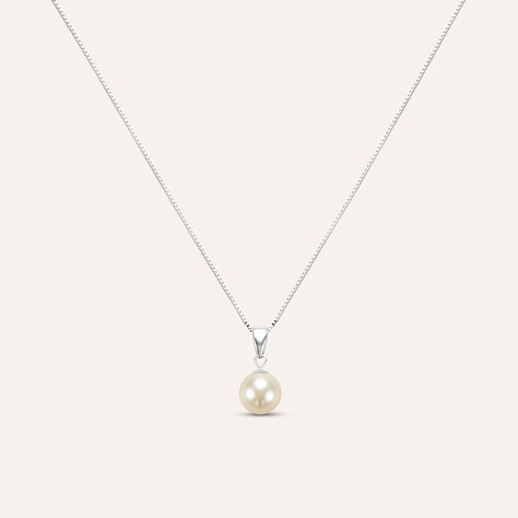 Collana Gabrielle Oro Bianco Perla D'Acqua Dolce - Collane Donna | Stroili