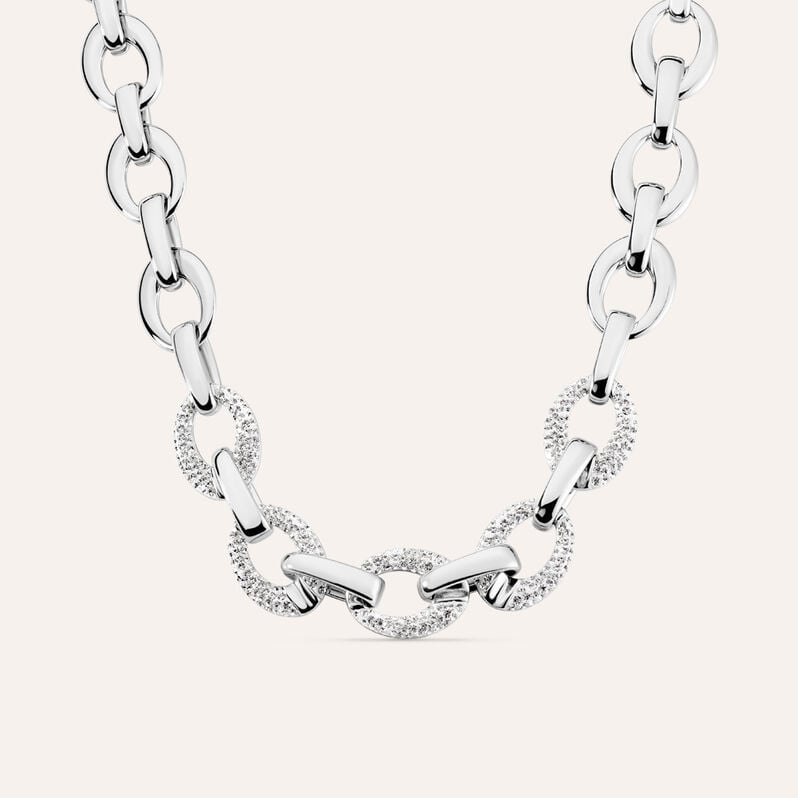 Catena Aura Acciaio Cristallo - Collane Catena Donna | Stroili