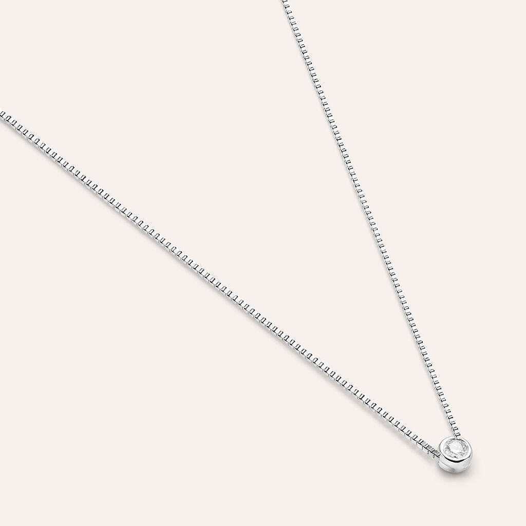 Collana Punto Luce Firmamenti Oro Bianco Diamante