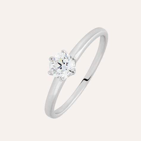 Anello Solitario Diamade Oro Bianco Diamante Lab-Grown - Anelli con Pietre Donna | Stroili