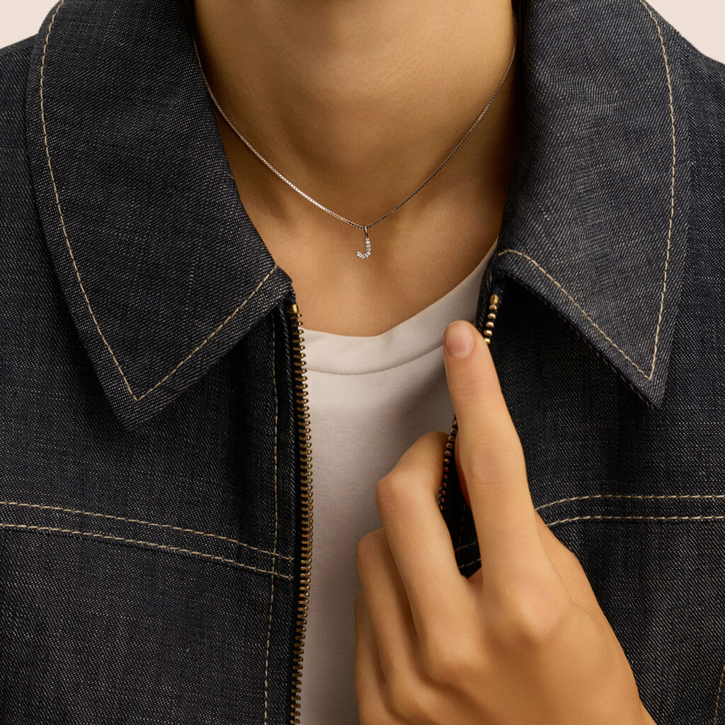 Pendente Love Beats Argento Rodiato Cubic Zirconia