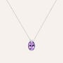 Collana Punto Luce Amélie Oro Bianco Ametista Cubic Zirconia