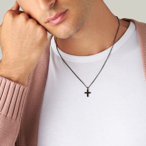 Collana Gentleman Argento Nero Cubic Zirconia - Collane Uomo | Stroili