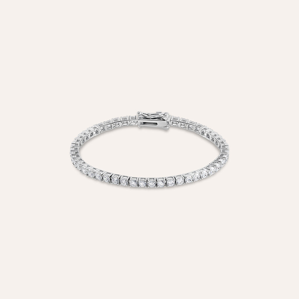 Bracciale Tennis Silver Elegance Argento Rodiato Cubic Zirconia
