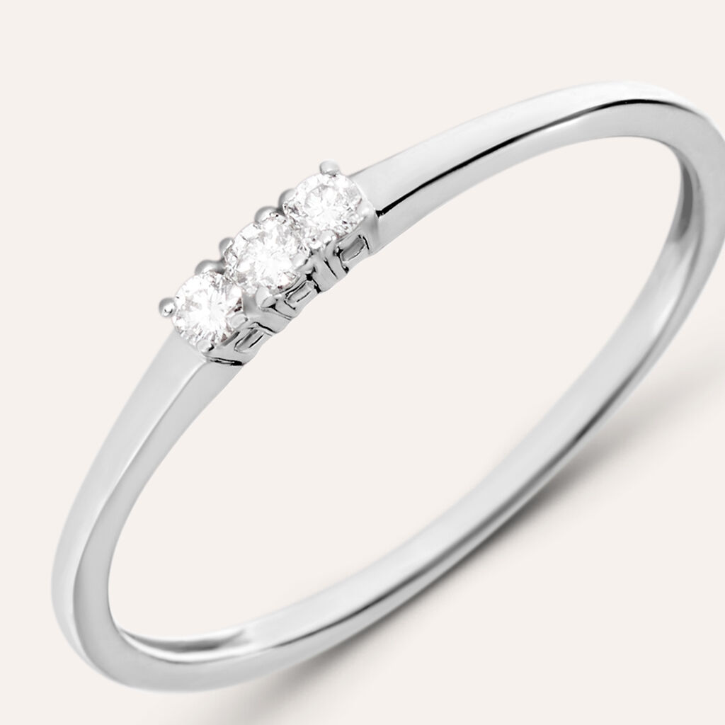 Anello Trilogy Grace Oro Bianco Diamante