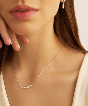 Collana Claire Oro Bianco Cubic Zirconia