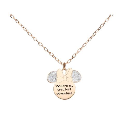 Collana Lady Message Acciaio Rosato Disney e Cristalli - Collane Donna | Stroili