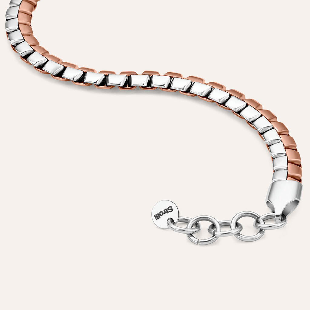 Bracciale Catena Man Code Acciaio Bicolore