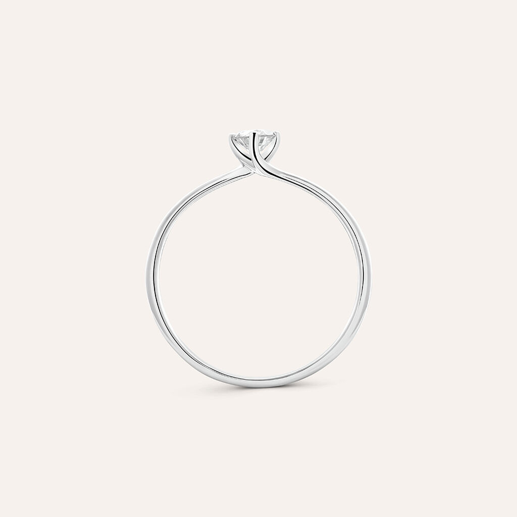 Anello Solitario Valentino Diamade Oro Bianco Diamante Lab-Grown - Anelli con Pietre Donna | Stroili
