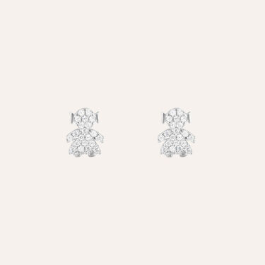 Orecchini Lobo Claire Oro Bianco Cubic Zirconia