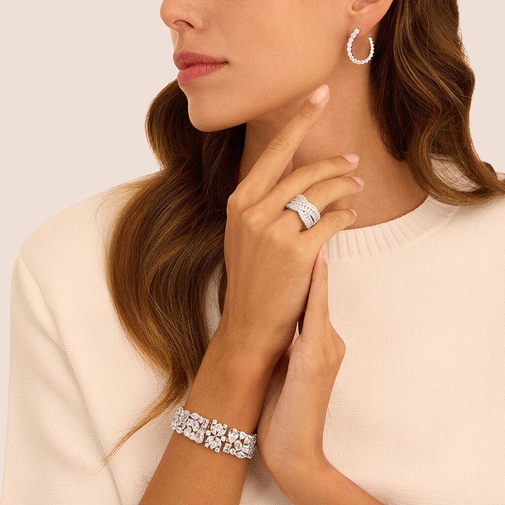 Bracciale Red Carpet Argento Rodiato Cubic Zirconia