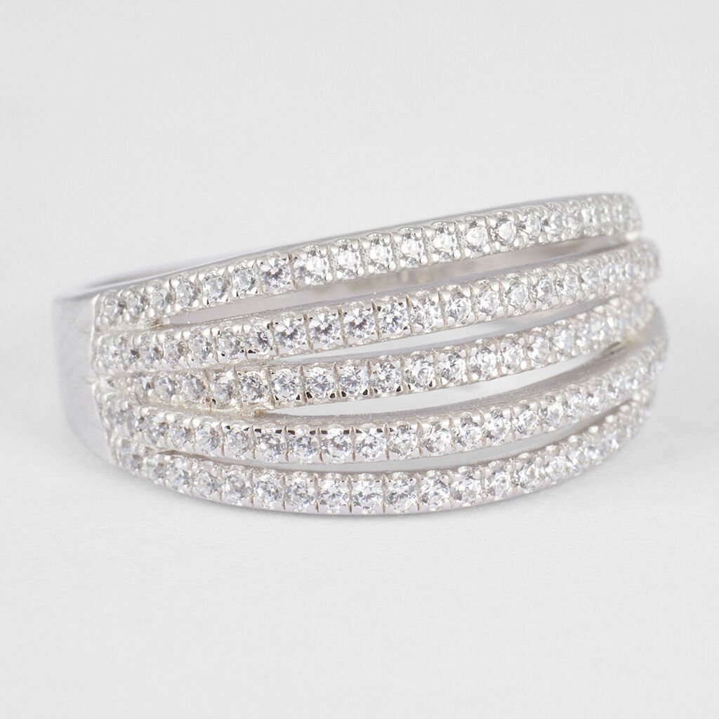 Anello Fantasia Silver Shine Argento Rodiato Cubic Zirconia - Anelli con Pietre Donna | Stroili